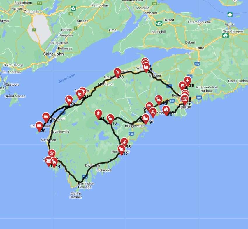 Halifax Roundtrip - Nova Scotia South